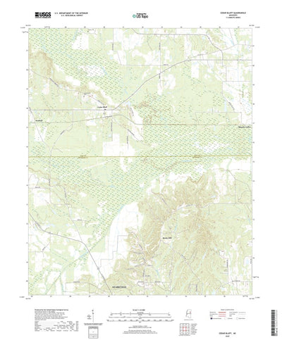 United States Geological Survey Cedar Bluff, MS (2020, 24000-Scale) digital map