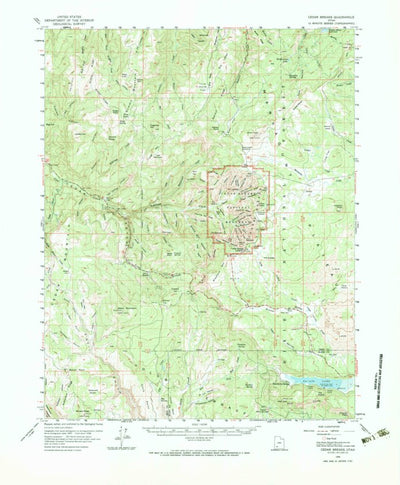 United States Geological Survey Cedar Breaks, UT (1958, 62500-Scale) digital map
