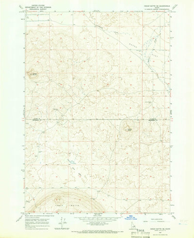 United States Geological Survey Cedar Butte, ID (1964, 24000-Scale) digital map