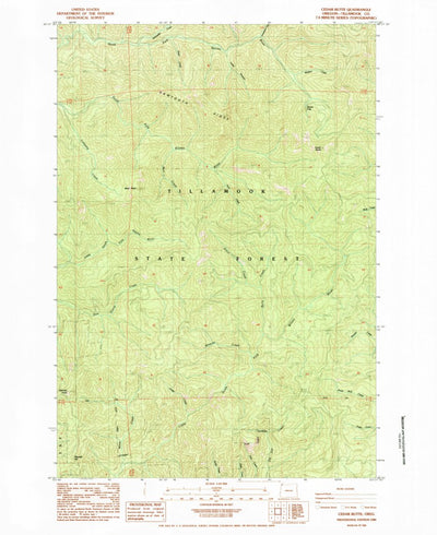 United States Geological Survey Cedar Butte, OR (1984, 24000-Scale) digital map