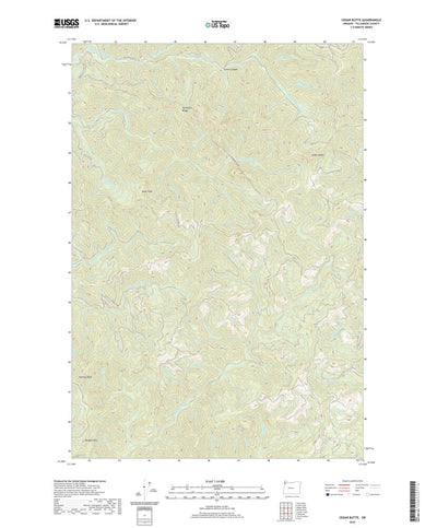 United States Geological Survey Cedar Butte, OR (2020, 24000-Scale) digital map