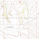 United States Geological Survey Cedar Butte, SD (1981, 25000-Scale) digital map