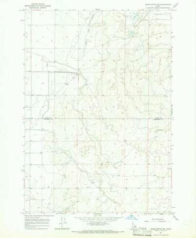 United States Geological Survey Cedar Butte SW, ID (1964, 24000-Scale) digital map