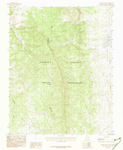 United States Geological Survey Cedar Canyon, NM (1983, 24000-Scale) digital map