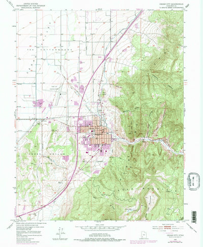 United States Geological Survey Cedar City, UT (1950, 24000-Scale) digital map