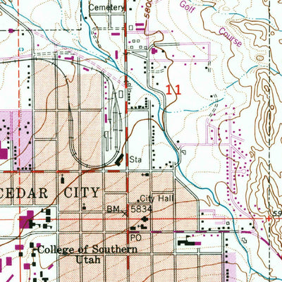 United States Geological Survey Cedar City, UT (1950, 24000-Scale) digital map