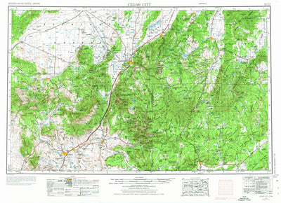 United States Geological Survey Cedar City, UT-AZ (1953, 250000-Scale) digital map