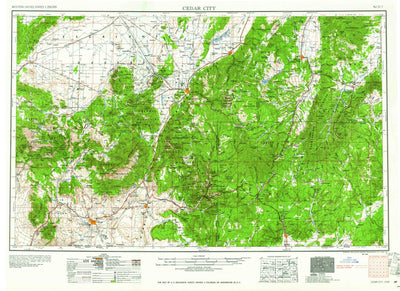 United States Geological Survey Cedar City, UT-AZ (1958, 250000-Scale) digital map