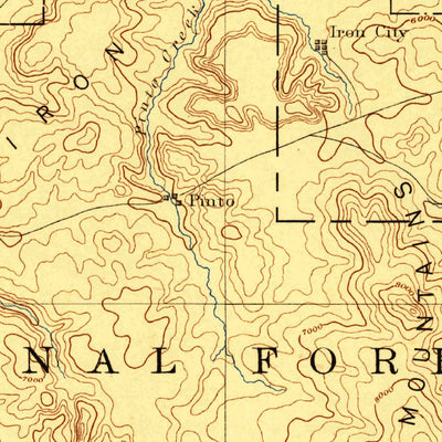 United States Geological Survey Cedar City W, UT-AZ (1891, 250000-Scale) digital map