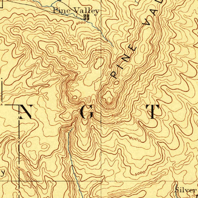 United States Geological Survey Cedar City W, UT-AZ (1891, 250000-Scale) digital map