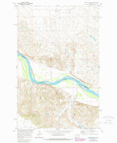 United States Geological Survey Cedar Coulee, MT (1969, 24000-Scale) digital map
