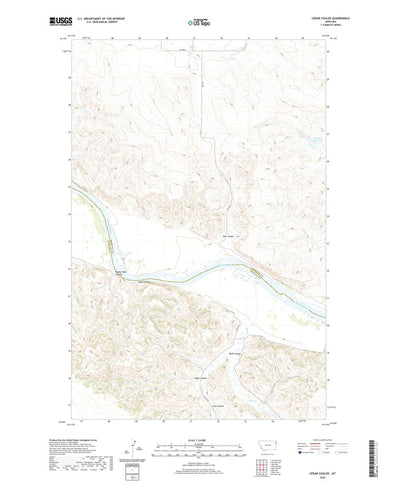 United States Geological Survey Cedar Coulee, MT (2020, 24000-Scale) digital map