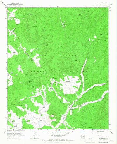 United States Geological Survey Cedar Creek, AZ (1966, 24000-Scale) digital map