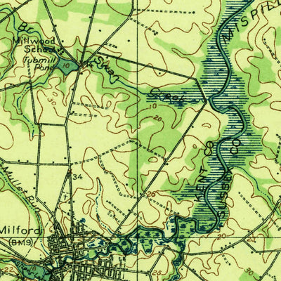 United States Geological Survey Cedar Creek, DE (1918, 62500-Scale) digital map
