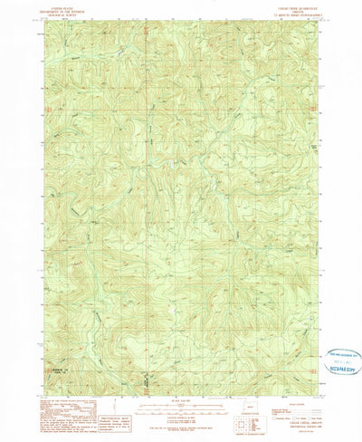 United States Geological Survey Cedar Creek, OR (1990, 24000-Scale) digital map