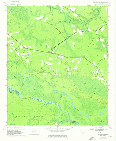United States Geological Survey Cedar Creek, SC (1942, 24000-Scale) digital map