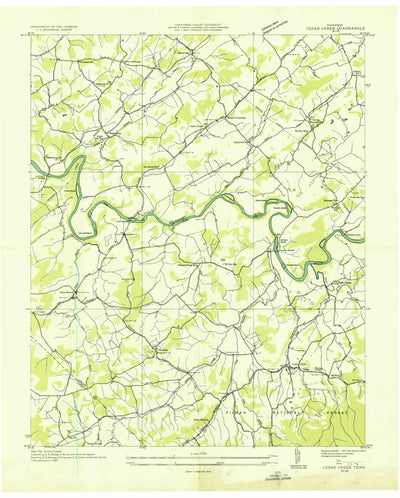 United States Geological Survey Cedar Creek, TN (1935, 24000-Scale) digital map