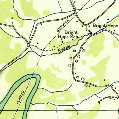 United States Geological Survey Cedar Creek, TN (1935, 24000-Scale) digital map