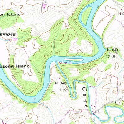 United States Geological Survey Cedar Creek, TN (1939, 24000-Scale) digital map