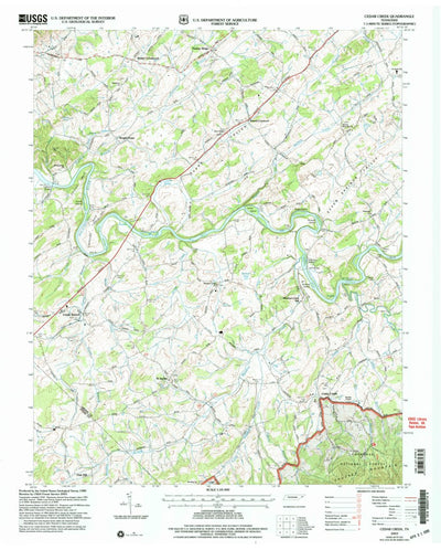 United States Geological Survey Cedar Creek, TN (2003, 24000-Scale) digital map