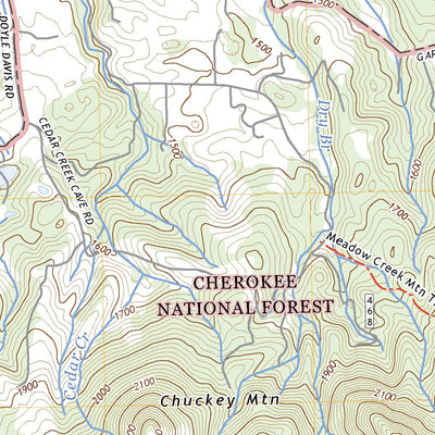United States Geological Survey Cedar Creek, TN (2022, 24000-Scale) digital map