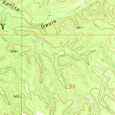 United States Geological Survey Cedar Crest, OK (1972, 24000-Scale) digital map