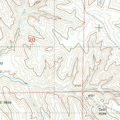 United States Geological Survey Cedar Draw, WY (1982, 24000-Scale) digital map