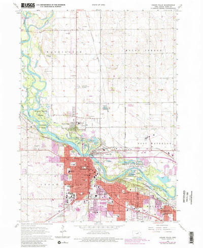United States Geological Survey Cedar Falls, IA (1963, 24000-Scale) digital map