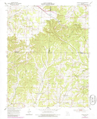 United States Geological Survey Cedar Gap, MO (1951, 24000-Scale) digital map