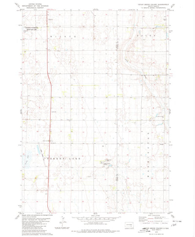 United States Geological Survey Cedar Grove Colony, SD (1979, 24000-Scale) digital map