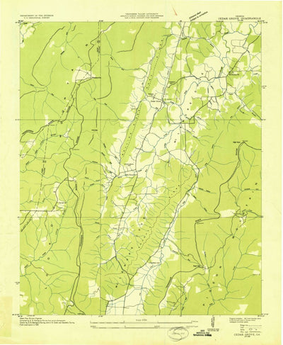 United States Geological Survey Cedar Grove, GA (1936, 24000-Scale) digital map