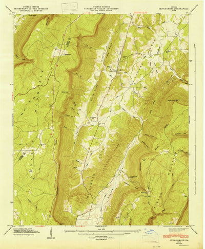 United States Geological Survey Cedar Grove, GA (1947, 24000-Scale) digital map