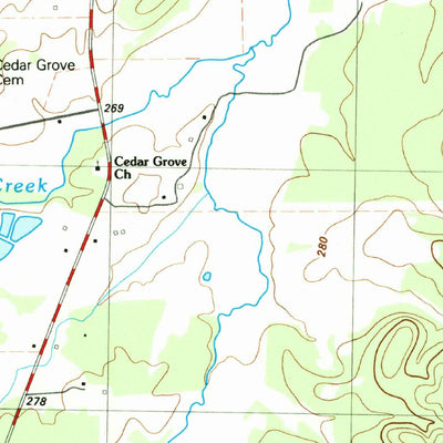 United States Geological Survey Cedar Grove, GA (1982, 24000-Scale) digital map
