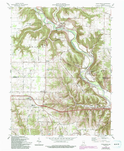United States Geological Survey Cedar Grove, IN (1974, 24000-Scale) digital map