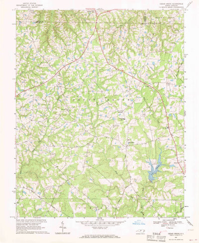 United States Geological Survey Cedar Grove, NC (1967, 24000-Scale) digital map