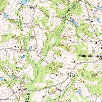 United States Geological Survey Cedar Grove, NC (1967, 24000-Scale) digital map
