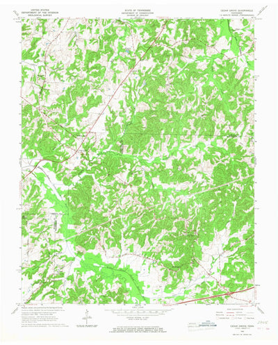 United States Geological Survey Cedar Grove, TN (1966, 24000-Scale) digital map