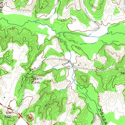 United States Geological Survey Cedar Grove, TN (1966, 24000-Scale) digital map