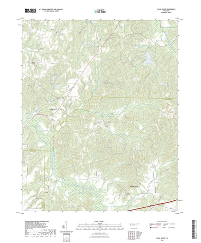 United States Geological Survey Cedar Grove, TN (2022, 24000-Scale) digital map