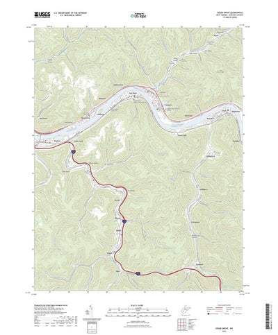 United States Geological Survey Cedar Grove, WV (2023, 24000-Scale) digital map