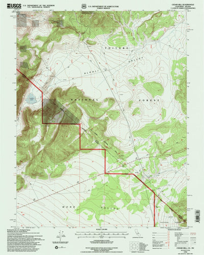 United States Geological Survey Cedar Hill, CA-NV (1994, 24000-Scale) digital map
