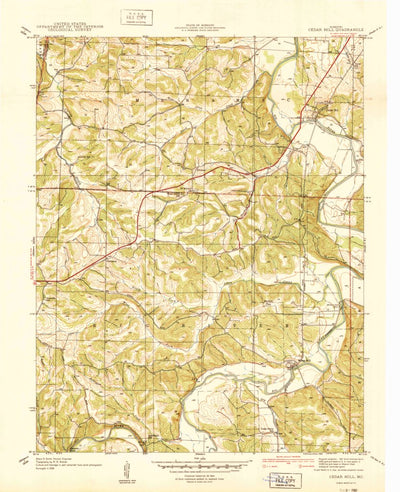 United States Geological Survey Cedar Hill, MO (1938, 24000-Scale) digital map
