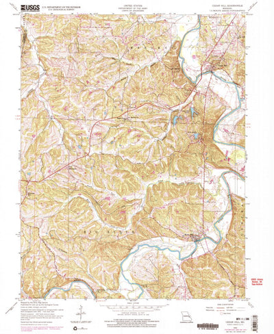United States Geological Survey Cedar Hill, MO (1954, 24000-Scale) digital map
