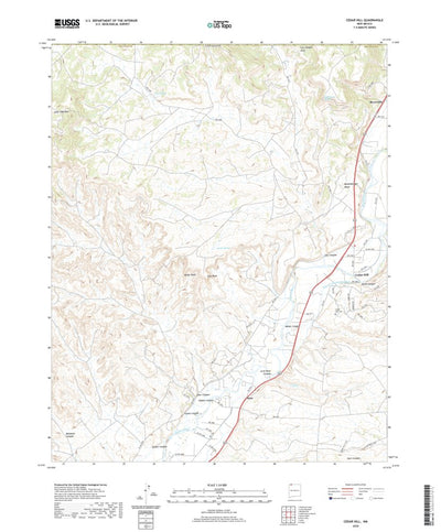 United States Geological Survey Cedar Hill, NM (2020, 24000-Scale) digital map