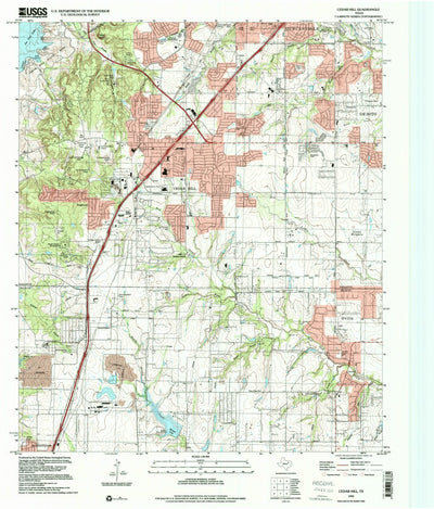United States Geological Survey Cedar Hill, TX (1995, 24000-Scale) digital map