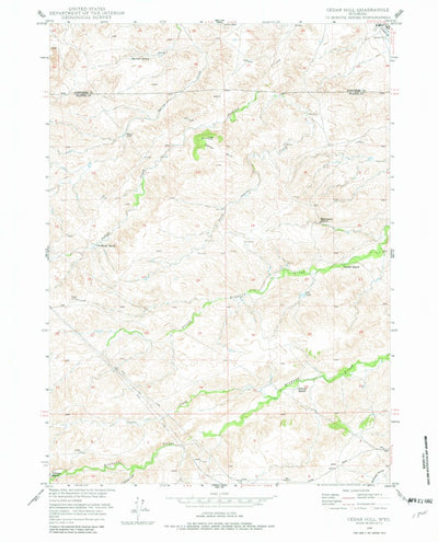 United States Geological Survey Cedar Hill, WY (1949, 24000-Scale) digital map