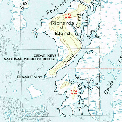 United States Geological Survey Cedar Key, FL (1955, 24000-Scale) digital map
