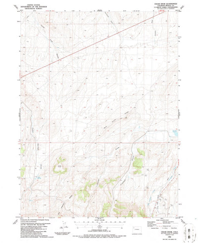 United States Geological Survey Cedar Knob, CO (1986, 24000-Scale) digital map