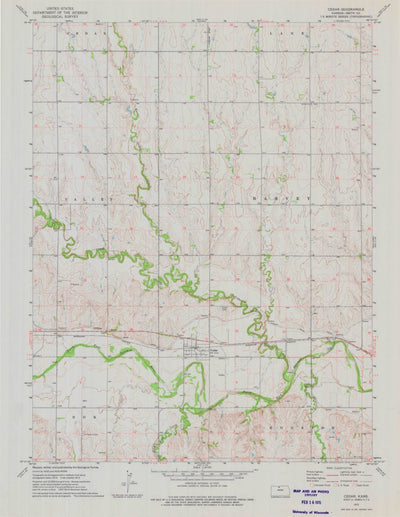 United States Geological Survey Cedar, KS (1973, 24000-Scale) digital map