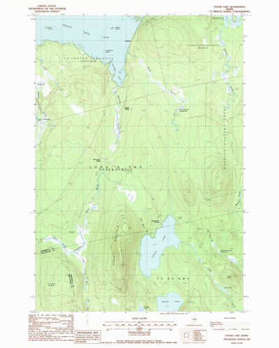 United States Geological Survey Cedar Lake, ME (1988, 24000-Scale) digital map